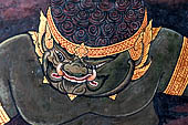 Detail from a mural painting with a 'Ramakien' motif - Thai version of the Indian Ramayana - from the temple complex of the Emerald Buddha, Bangkok (late 18th century) 